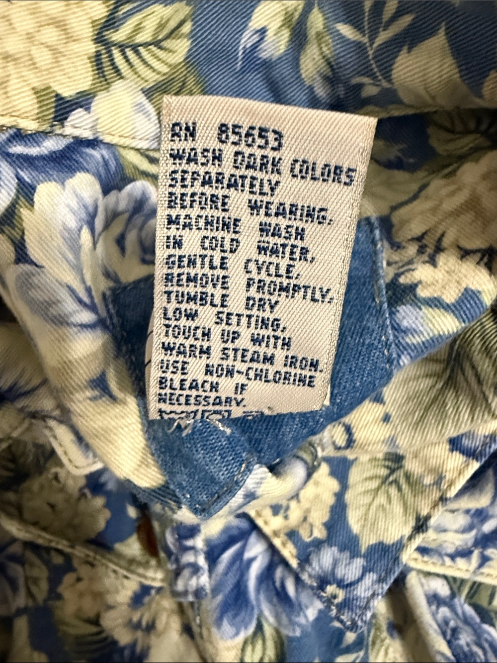 Vintage Koret City Blues Floral Denim Jacket - Picture 9 of 9